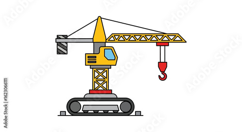 Construction Crane Vector Illustration

