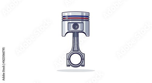 Piston Engine Component Vector Illustration

