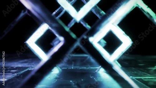 Abstract Neon Light Patterns