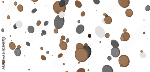 Multicolored confetti on white