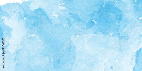 abstract blue watercolor white background, soft cloud shapes, blended watercolor effect, blue marble pattern floor texture background, abstract painting featuring blue and white clouds.