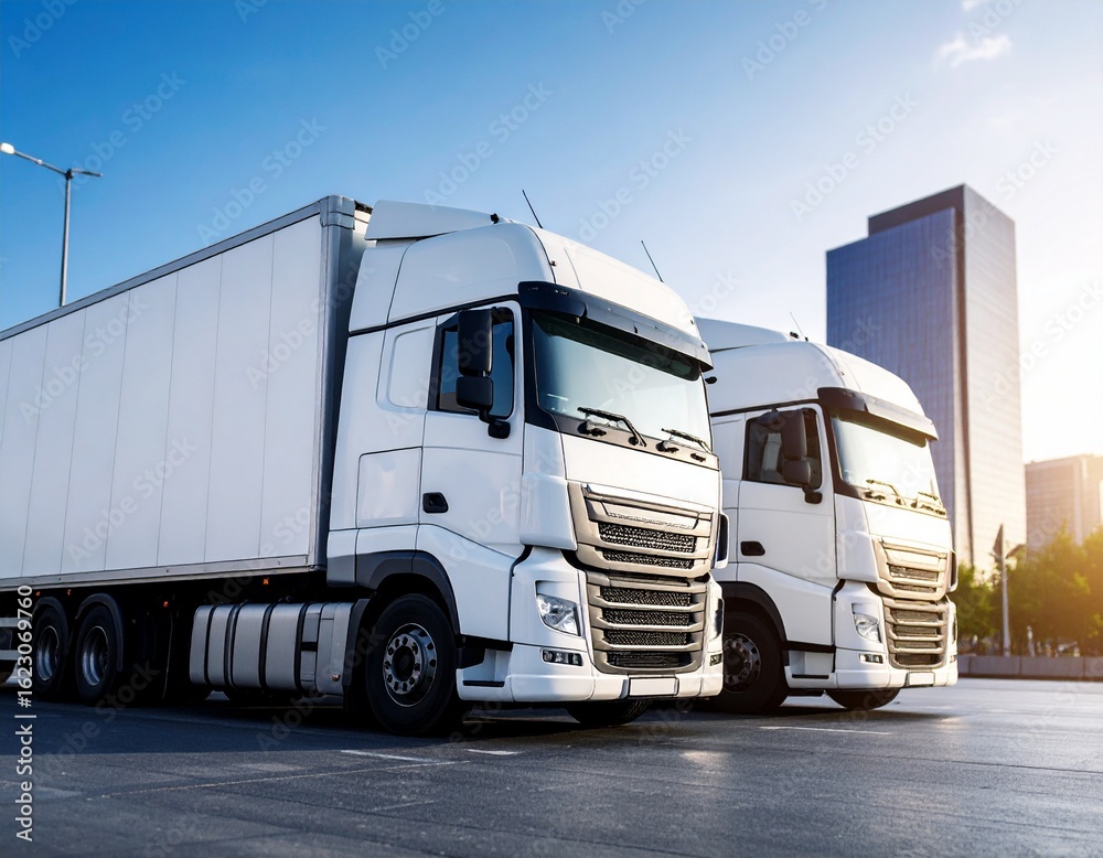 Fototapeta premium truck logistics mock up