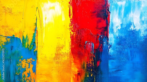 Wallpaper Mural Abstract Colorful Painting Red Yellow Blue Canvas Texture Torontodigital.ca