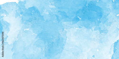 abstract blue watercolor white background, soft cloud shapes, blended watercolor effect, blue marble pattern floor texture background, abstract painting featuring blue and white clouds.