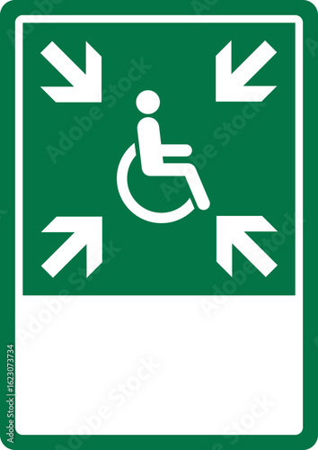 emergency and first aid safety signs_evacuation temporary refuge your custom message here portrait size a4/a3/a2/a1	 