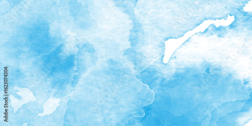 abstract blue watercolor white background, soft cloud shapes, blended watercolor effect, blue marble pattern floor texture background, abstract painting featuring blue and white clouds.