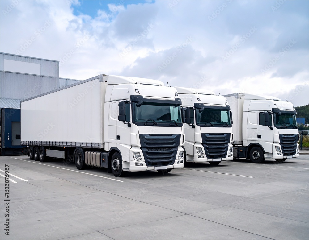 Fototapeta premium truck logistics mock up