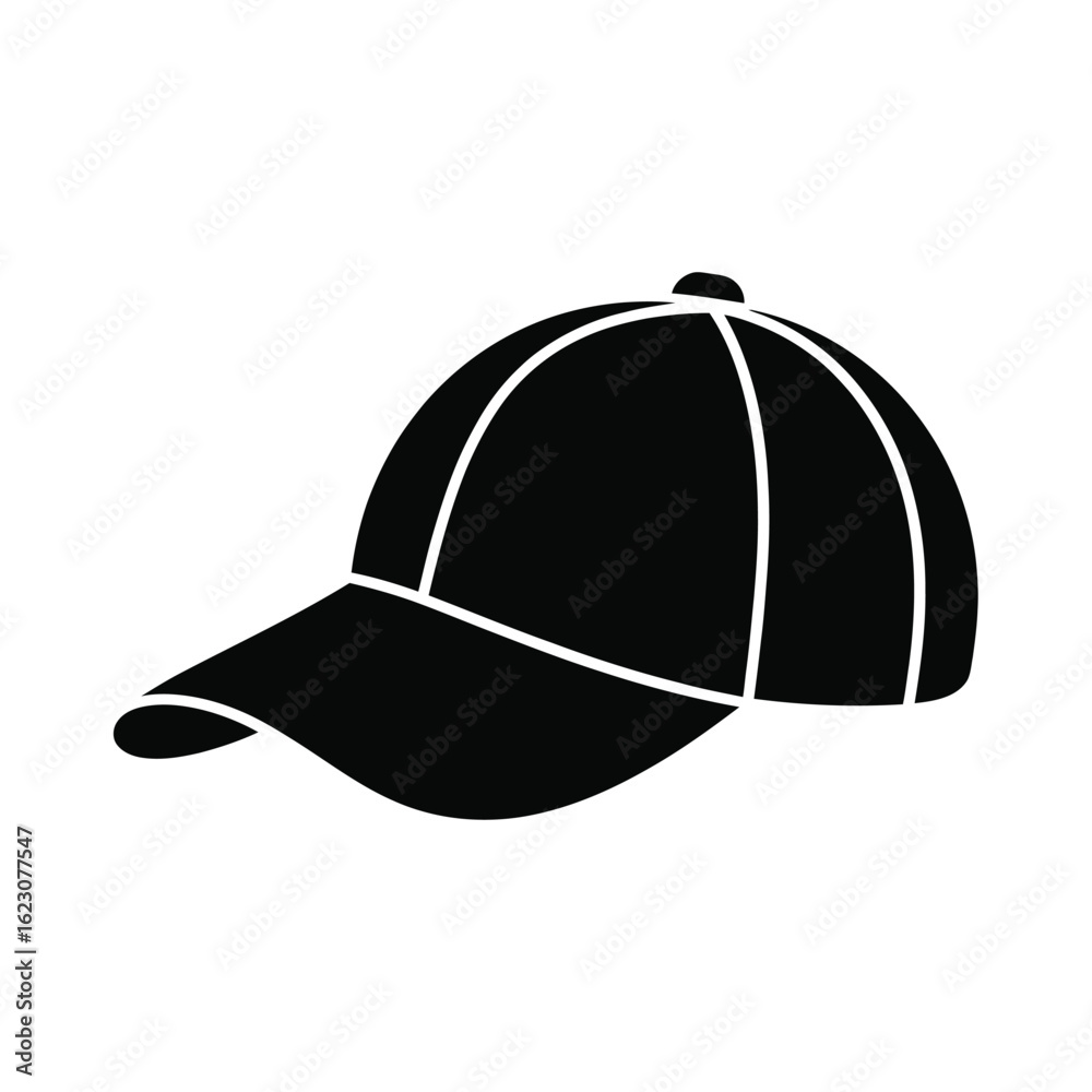 Black Baseball Cap Silhouette Simple Modern and Versatile Design Black Baseball Cap Silhouette Simple Modern and Versatile Design