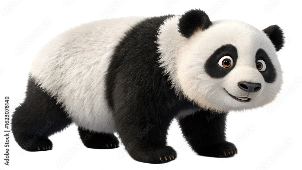 Obraz premium Find cute panda bear images: cartoon panda illustration for kids and animal lovers, adorable panda pictures