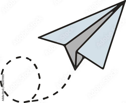 Origami paper plane arrow vector icon, a symbol of business and travel