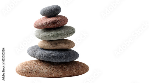 Multiple Zen Stone Stacks in Earthy Tones