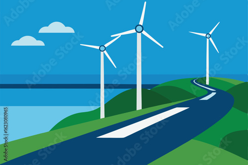 wind turbine in the field