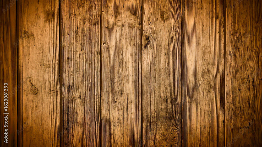 Naklejka premium wooden background.Rustic Wooden Planks with Warm Tones
