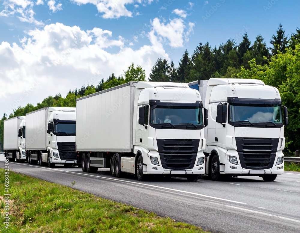 Fototapeta premium truck logistics mock up