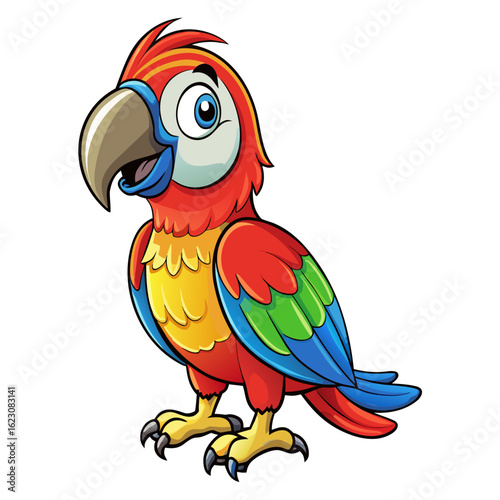 parrot on a white background