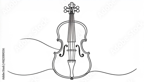 Simple violin line drawing