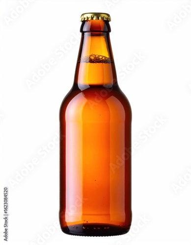 Amber beer bottle