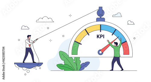 Measuring key performance indicators with business growth strategies and team collaboration for success
