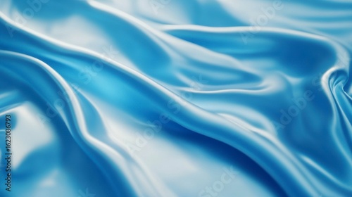 Smooth, elegant light blue silk fabric with soft waves and folds.