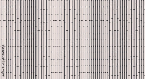 An abstract geometric pattern featuring vertical lines and scattered dots creating a unique and modern visual texture