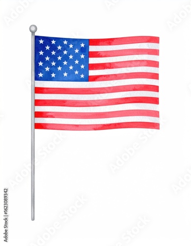Watercolor American flag (2)