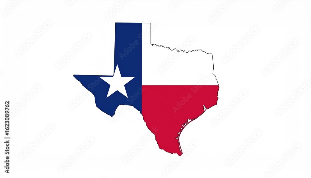 Obraz premium Texas state flag shape