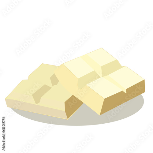 white chocolate bar. vector illustration.