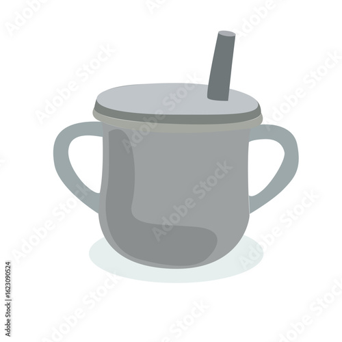 vector of toddler's cup with a handle