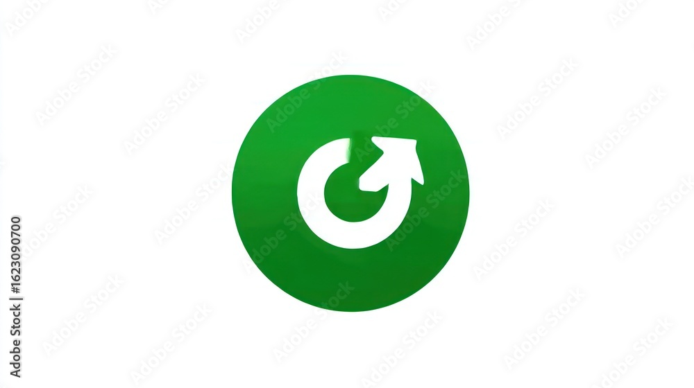 Green circle with white arrow Green circle with white arrow