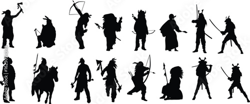 vector silhouettes of people