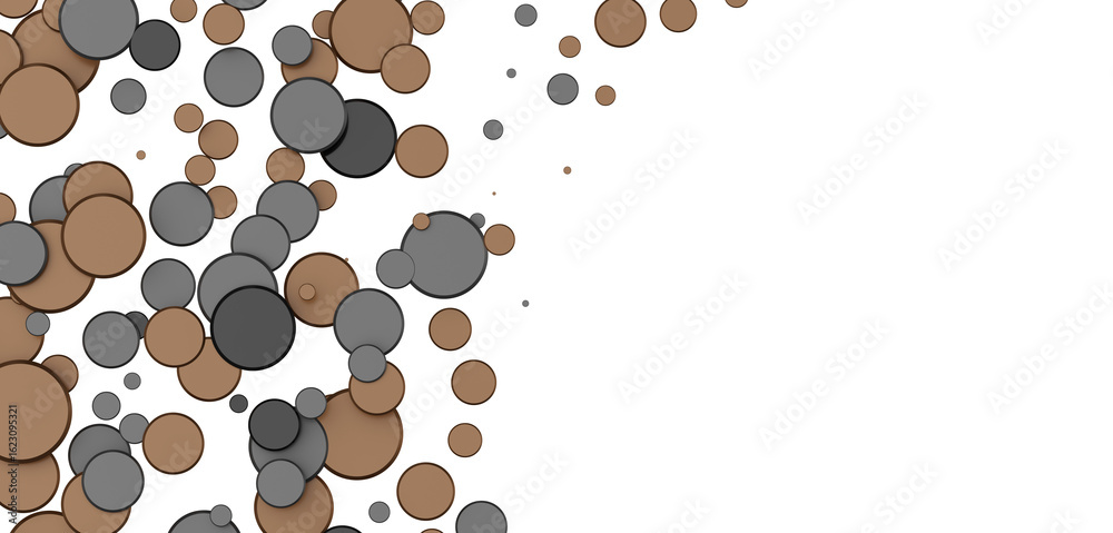 Obraz premium Elegant Embrace: Mesmerizing 3D Illustration Depicting Swirling gold Confetti