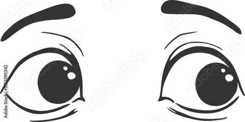 Creative design of eyes looking