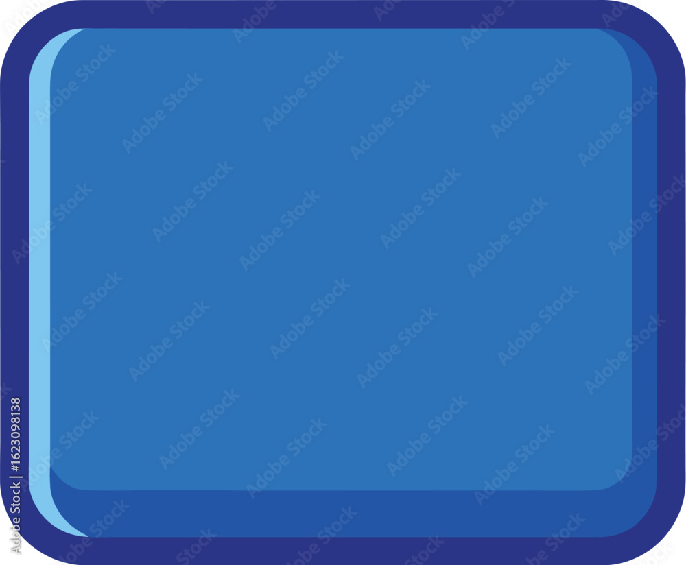 Simple blue rounded rectangle button icon Simple blue rounded rectangle button icon