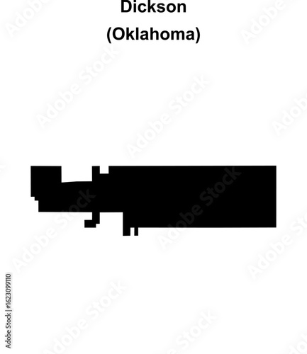 Dickson (Oklahoma) blank outline map