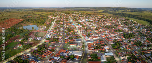 Itaja, Goias, Brazil - 05 02 2024: small town of Itaja in the interior of Goias during the morning