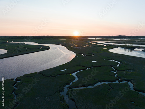 Fényképezés Sunrise over Scarborough Marsh