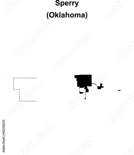 Sperry (Oklahoma) blank outline map