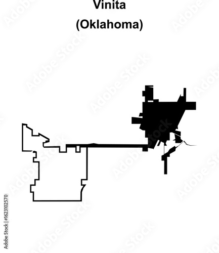 Vinita (Oklahoma) blank outline map