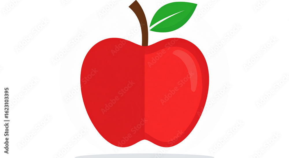 Fototapeta premium red apple on white background