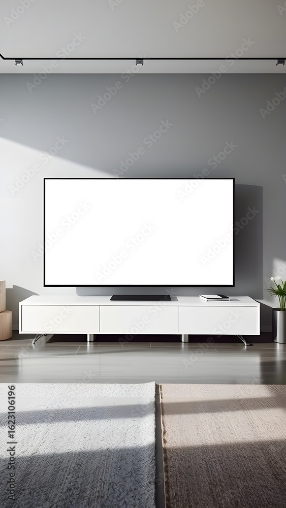 Fototapeta premium Contemporary TV wall mount entertainment system