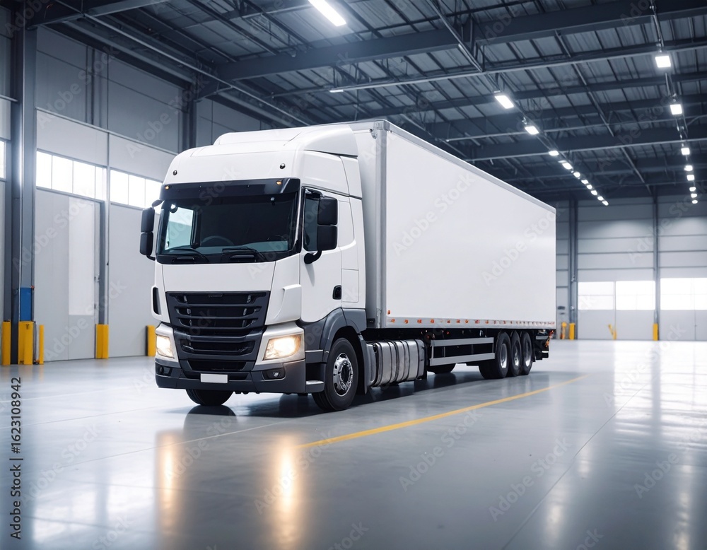 Fototapeta premium truck logistics mock up