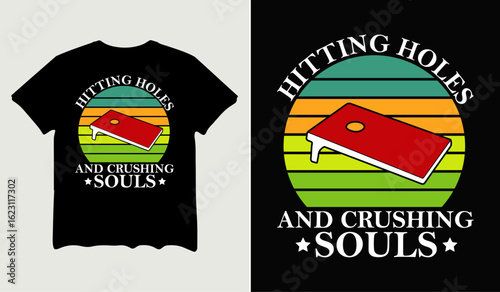 Hitting holes and crushing souls design t-shirt design for t-shirt quotes or poster svg printable cut file	