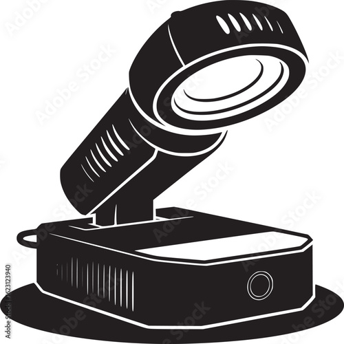 Spotlight Icon, Black and White