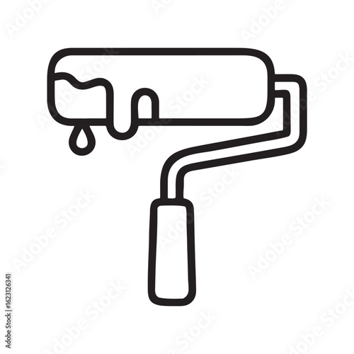 paint roller vector illustration