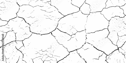 modern black and white scratch and cracks grunge texture dust and distressed wall pattern white background..

