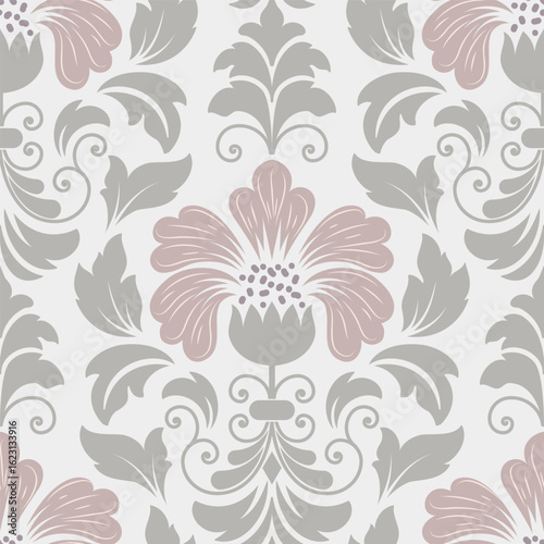 Damask modern seamless pattern element. Vintage classical old fashioned damask ornament, seamless texture for wallpapers, textile.