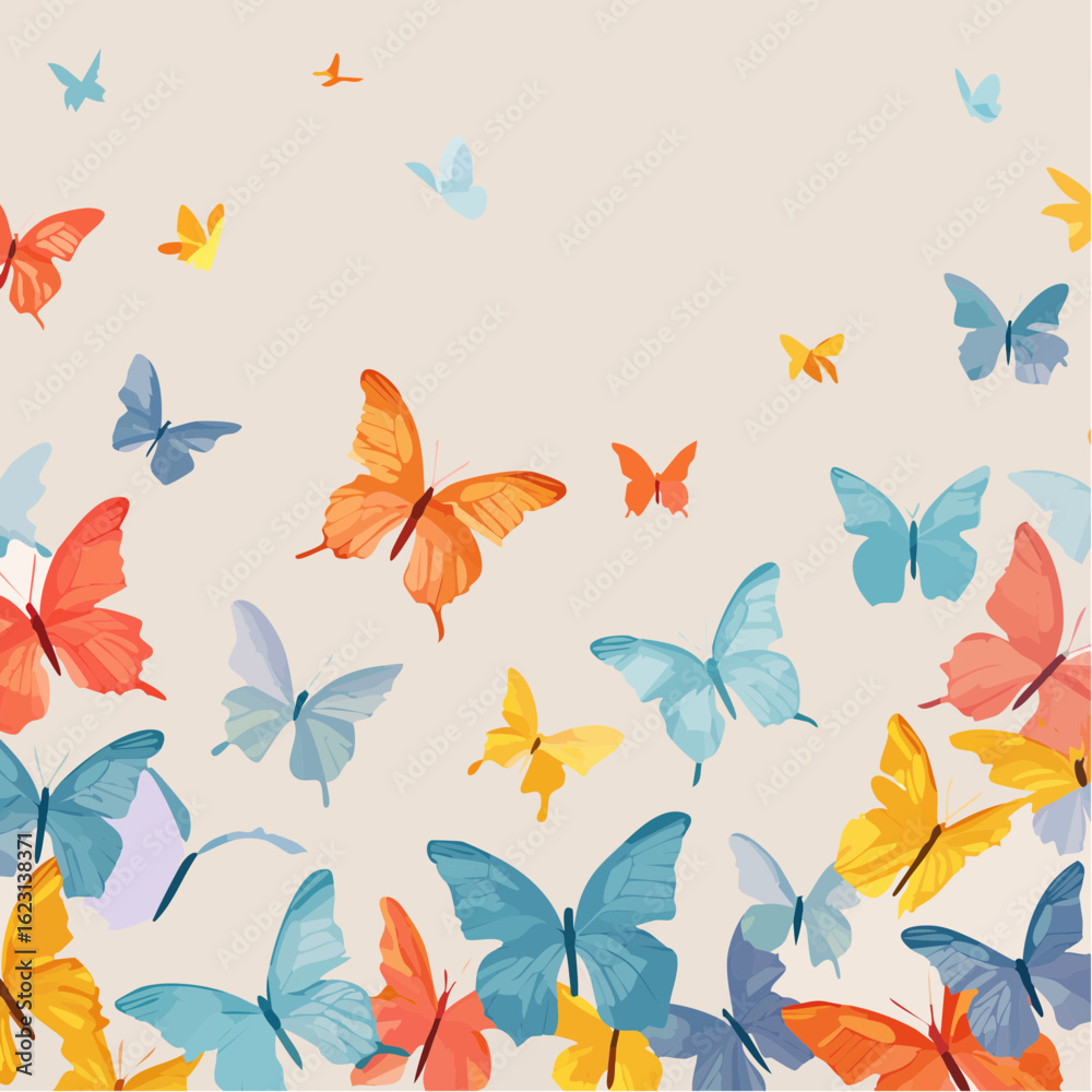 Obraz premium Bunte Schmetterlinge