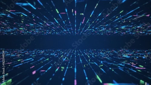 Abstract digital data stream background futuristic technology concept loop animation, perfect for te