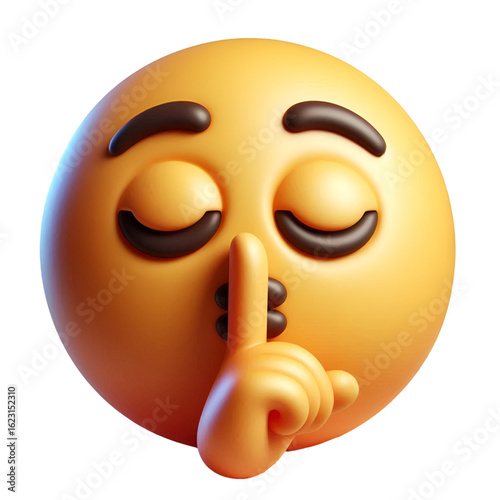 Shushing face emoji