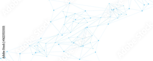 Abstract white blue digital technology futuristic communication high tech concept background. Technology dots lines connect network background.	